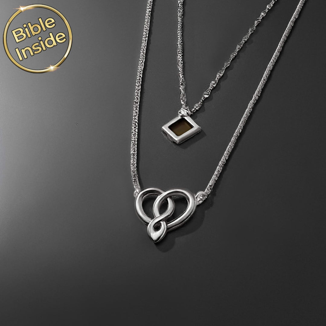 שרשרת לנשים עם ננו תנך | 24 סיפרי התנ"ך בחריטה | ננו תכשיטים