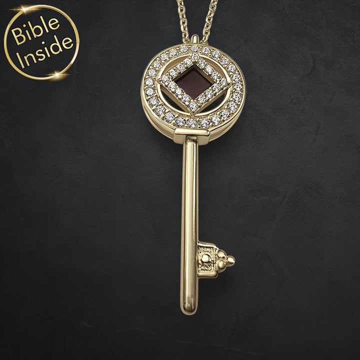 מתנה לאישתי לחג - שרשרת זהב עם כל התנך בעיצוב מפתח