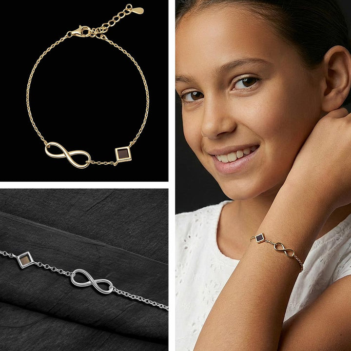 צמיד בת מצווה מיוחד עם סמל אינסוף וכל ספרי התנ"ך