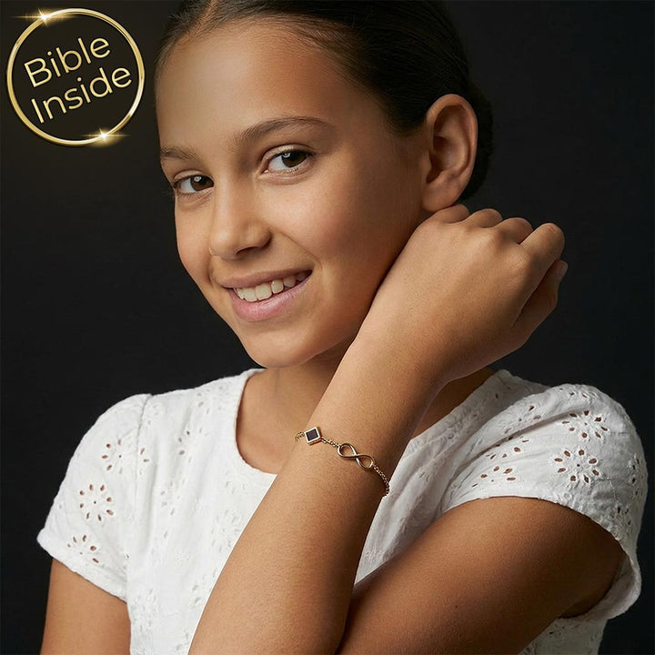 צמיד שלמא אינפיניטי לבת מצווה עם התנ"ך כולו על פרק היד