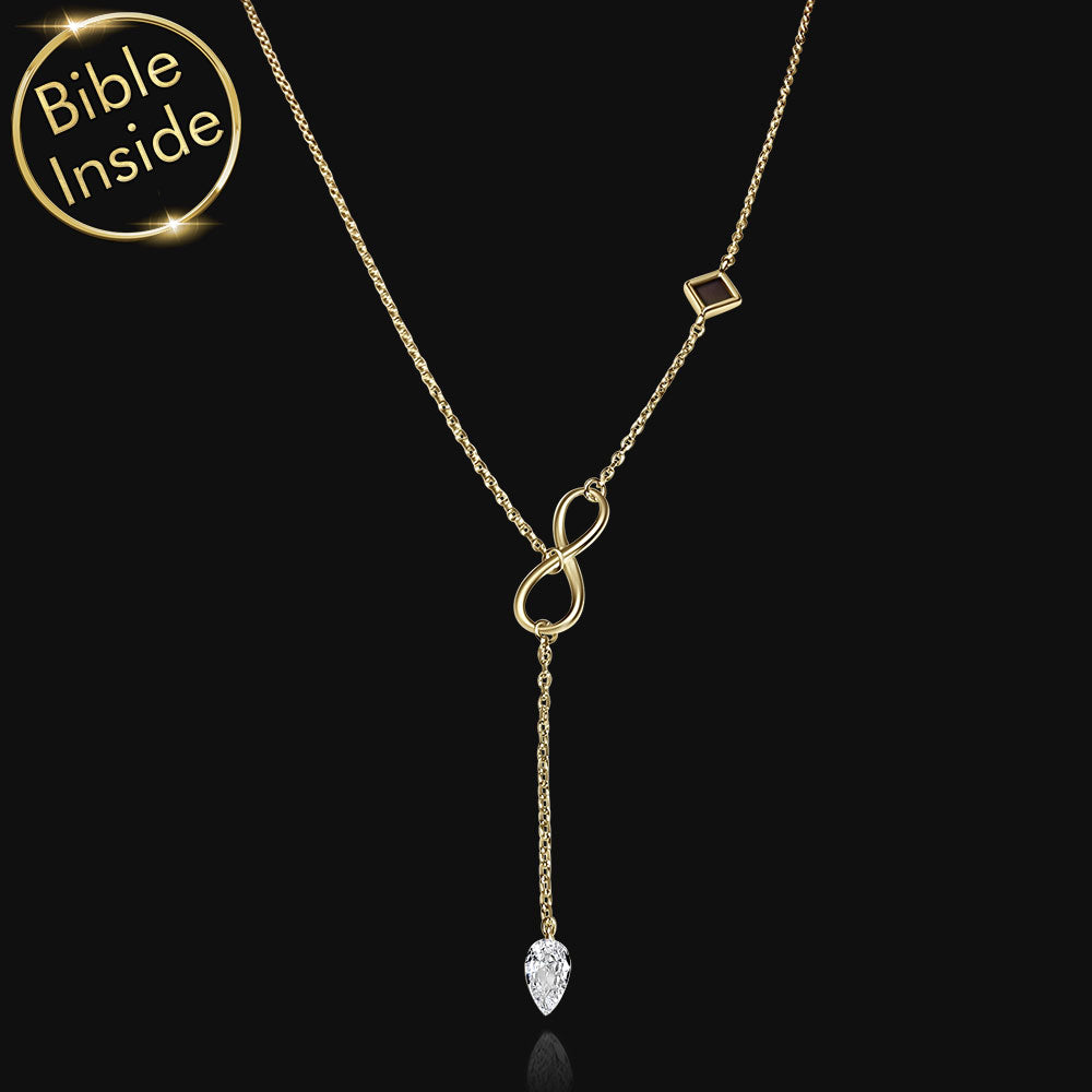 שרשרת מיוחדת לאישה עם כל התנ"ך וסמל האינסוף