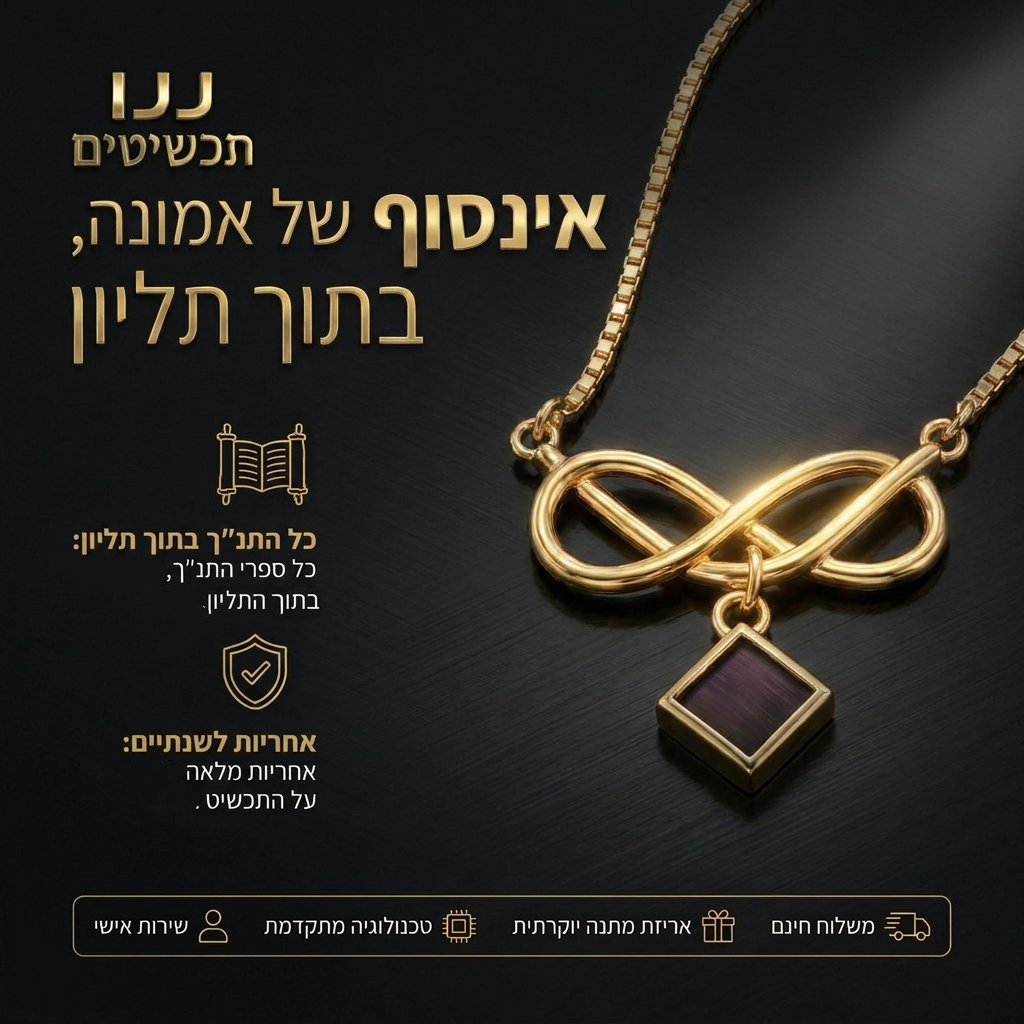 תכשיט זהב לנשים עם התנך מושלם למתנה