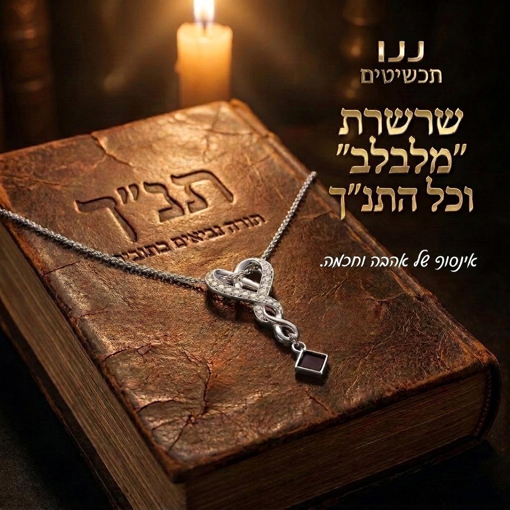 שרשרת תנך לנשים עם כל 24 ספרי התנך