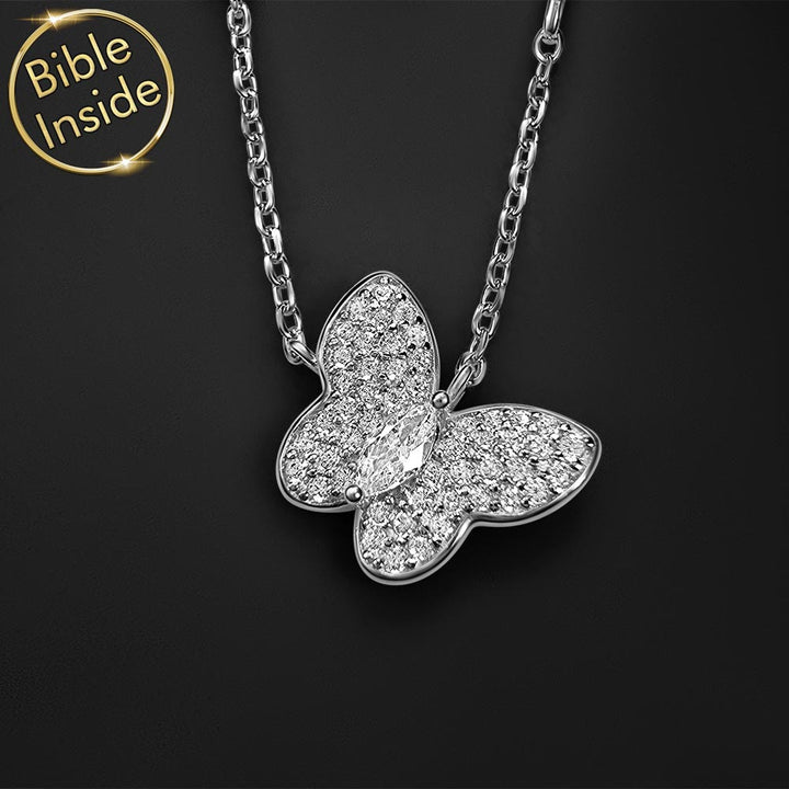 תליון פרפר שלמא לבת מצווה עם התנ"ך כולו משובץ