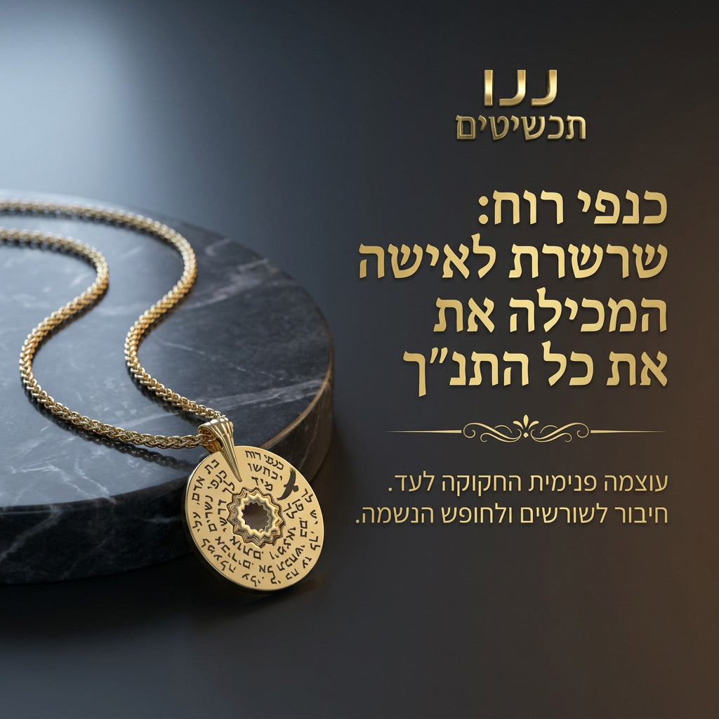 מתנה לחיילת לקראת גיוס - שרשרת ננו תנ"ך בגימור זהב