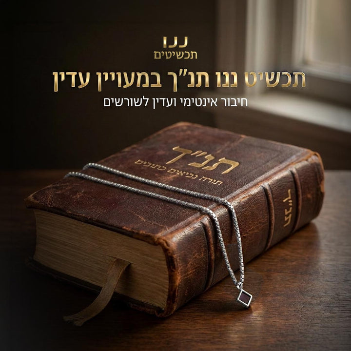 תכשיט ננו תנ"ך מינימליסטי עם לולאה, בצילום סטודיו מכסף 925
