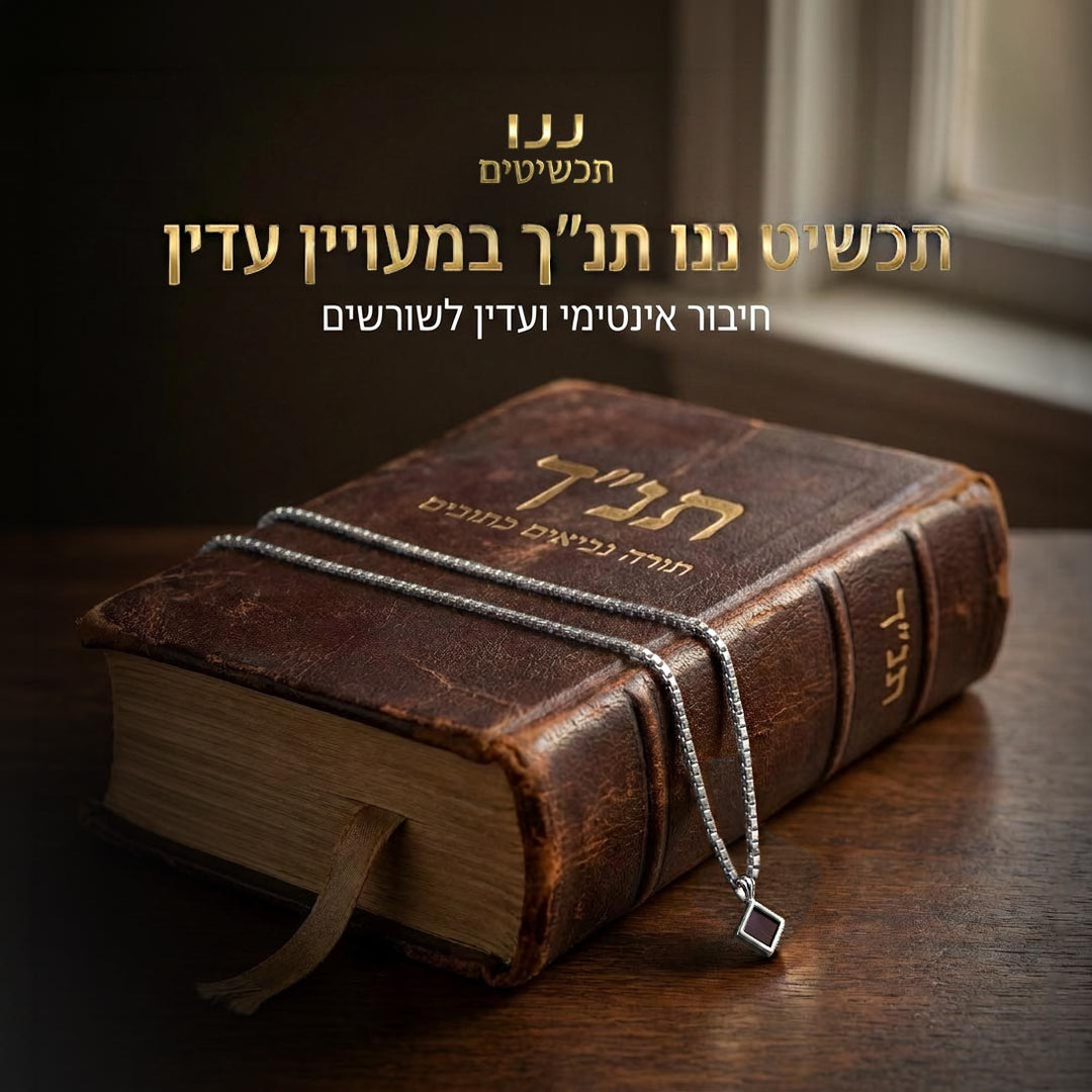 תכשיט ננו תנ"ך מינימליסטי עם לולאה, בצילום סטודיו מכסף 925