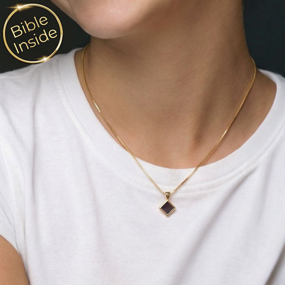 תליון לבת מצווה – שרשרת שלמא זהב עם ננו תנ"ך