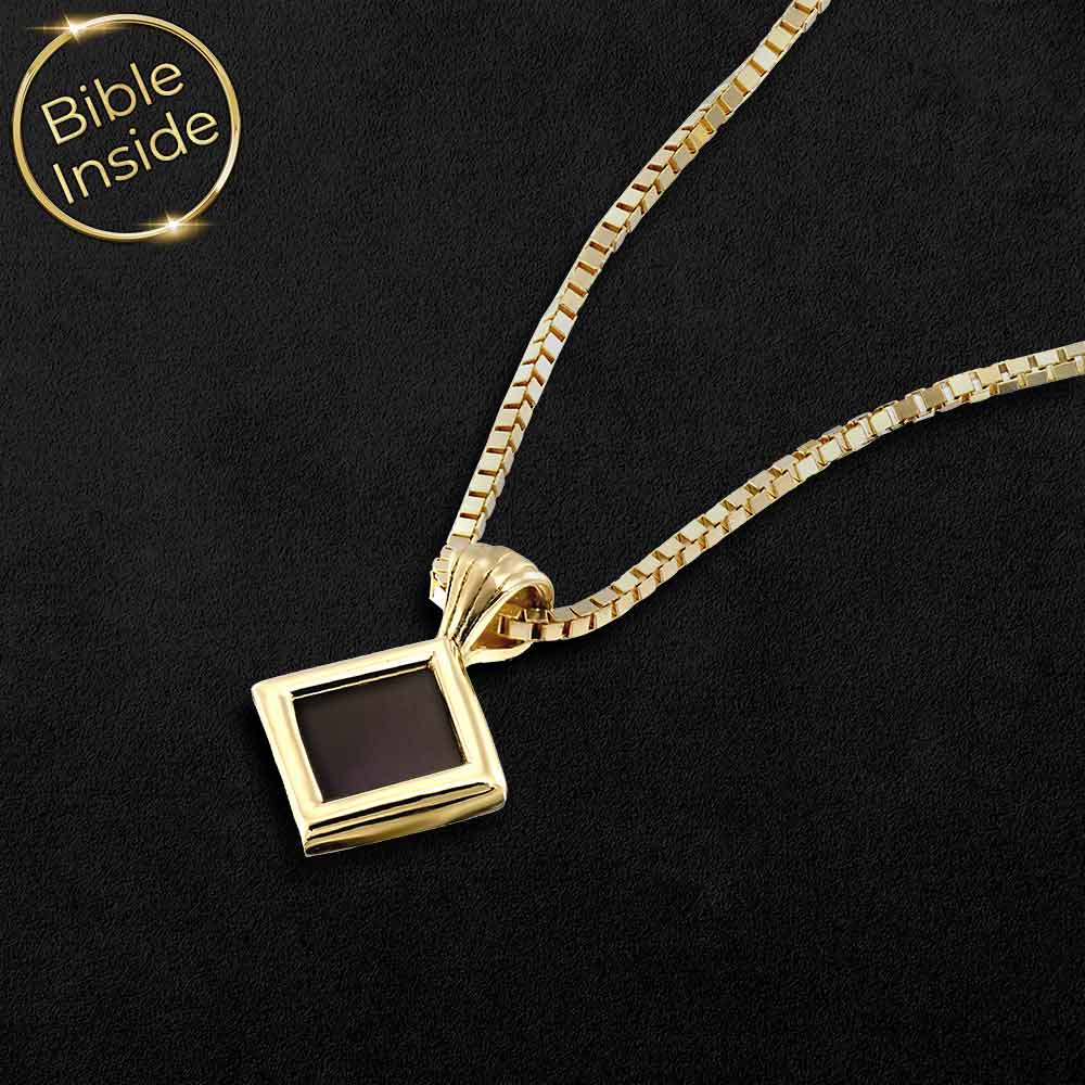 שרשרת עדינה לנערה עם שבב ננו תנ"ך כתכשיט מתנה לבת מצווה