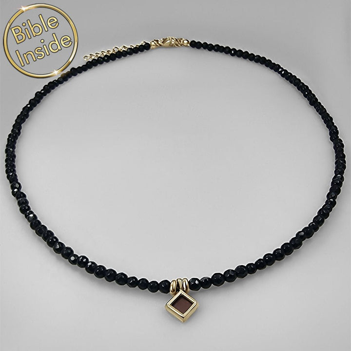 שרשרת חרוזים עם תליון ננו תנ"ך כשרשרת מתנה לבת מצווה