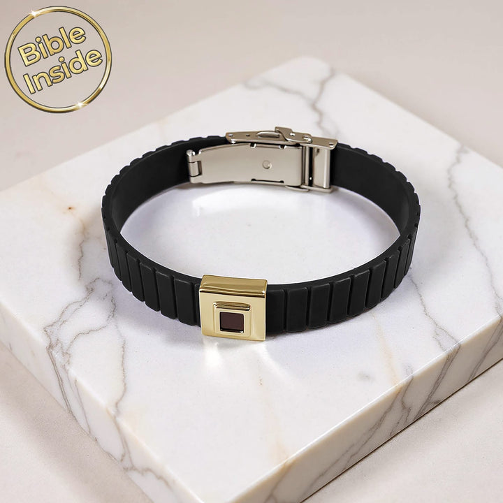 ננו תנך צמידי זהב לגבר | 24 סיפרי התנ"ך בחריטה | ננו תכשיטים