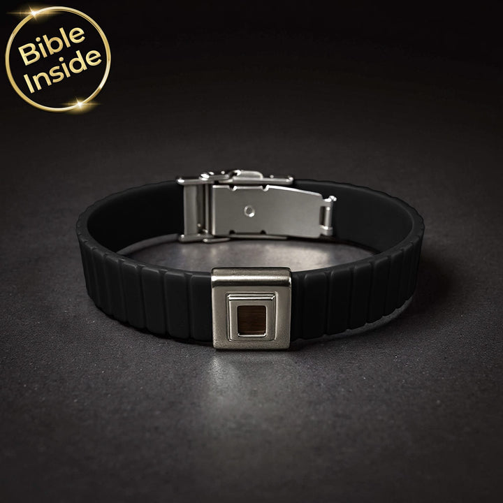 צמיד ננו תנך לגבר | 24 סיפרי התנ"ך בחריטה | ננו תכשיטים