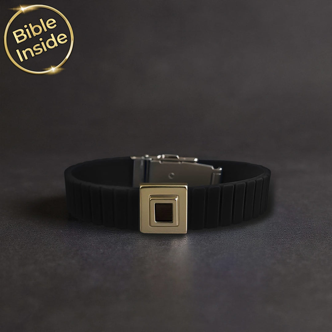 צמידי ננו תנך לגבר | 24 סיפרי התנ"ך בחריטה | ננו תכשיטים