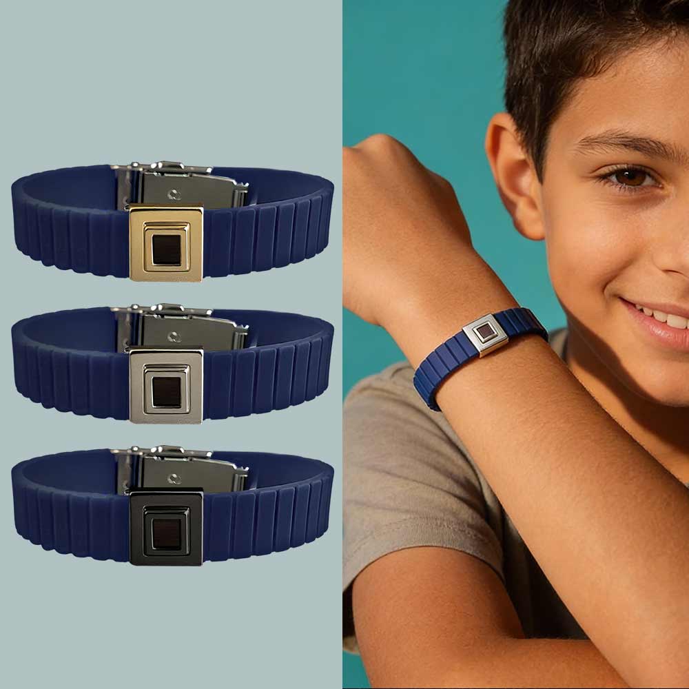 תכשיט זהב לבר מצווה צמיד סיליקון עם ננו תנ