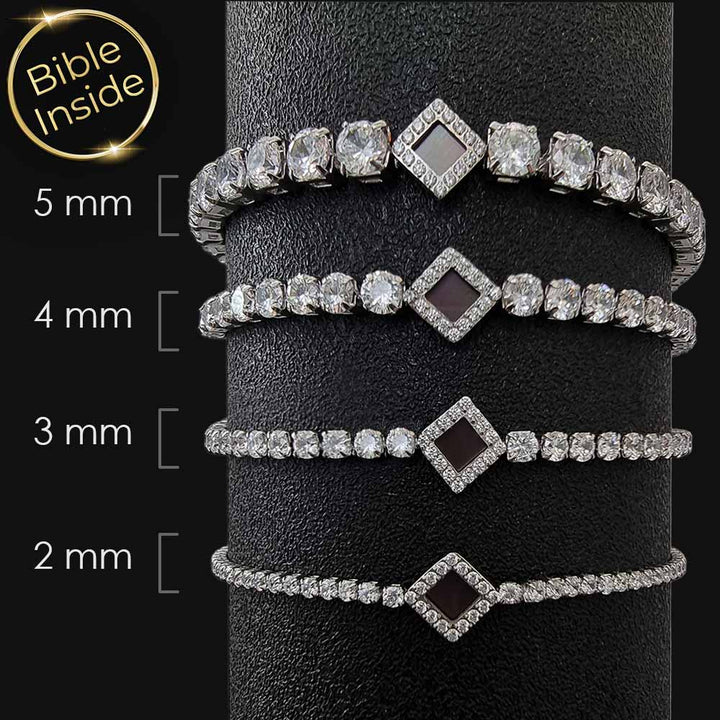 צמידי תנך טניס עם אבנים נוצצות – תכשיט רוחני לנשים
