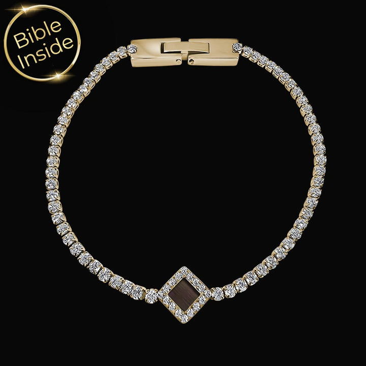 צמידי תנך בעיצוב טניס אלגנטי עם שבב ננו – מתנה מיוחדת
