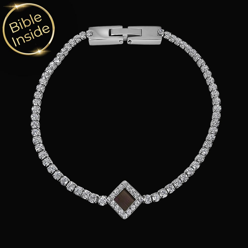 צמיד עם ננו תנך בעיצוב טניס מבריק – תכשיט משמעותי
