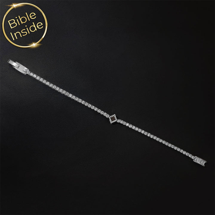 צמיד עם תנך לנשים בסגנון טניס מינימליסטי – תכשיט אמונה
