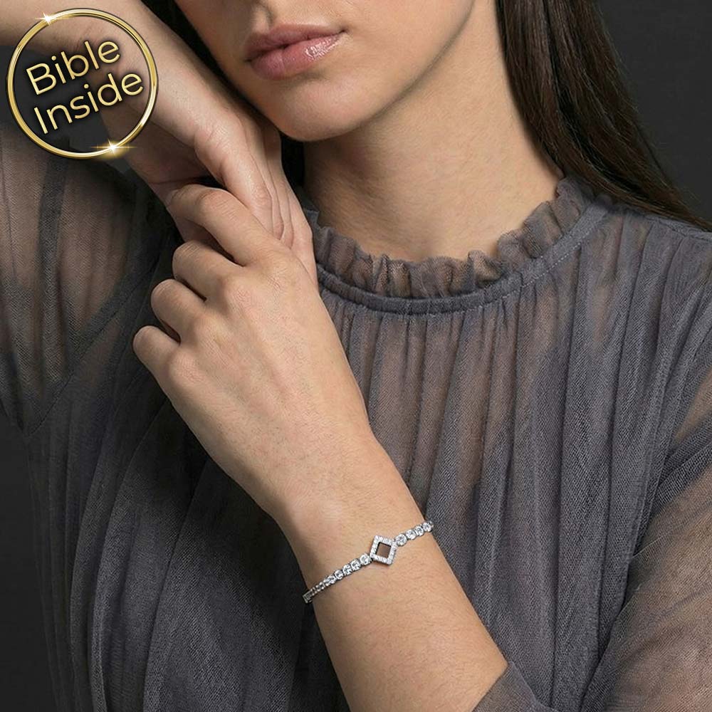 צמיד תנך בעיצוב טניס קלאסי לנשים – ננו תכשיטים
