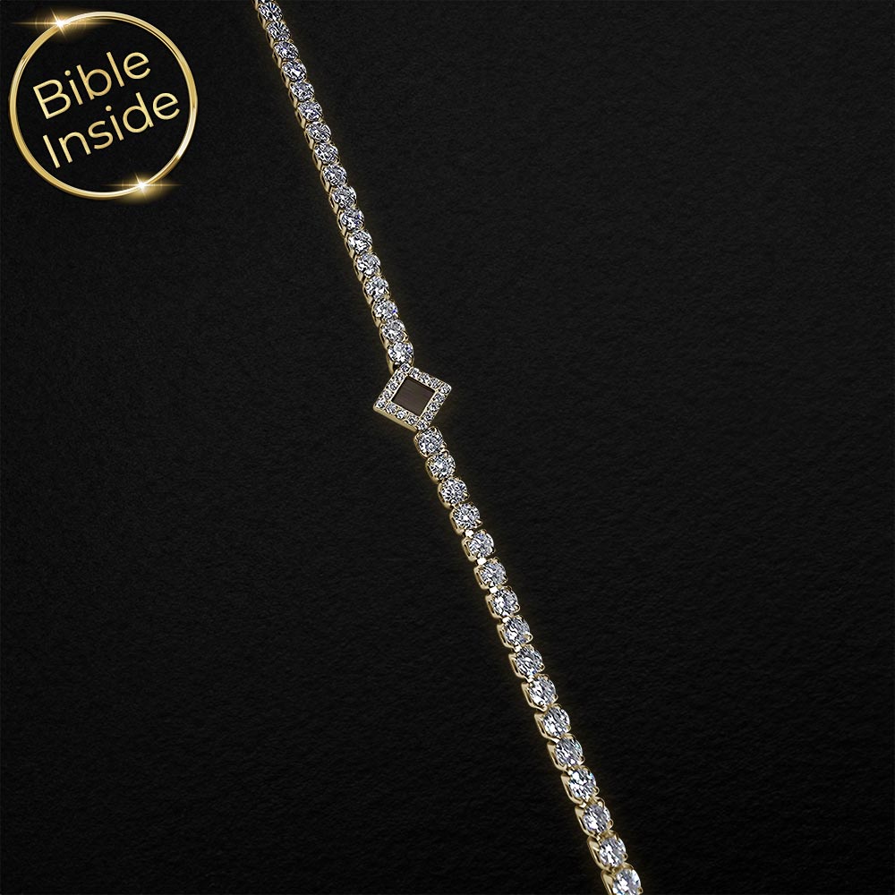 צמיד עם התנך בסגנון טניס אלגנטי – תכשיט יהודי לנשים
