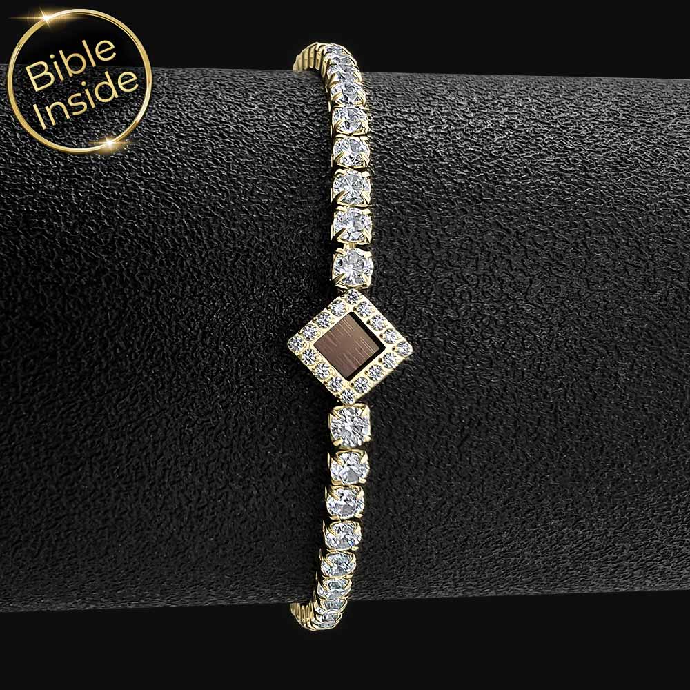 צמיד עם תנך בעיצוב טניס מודרני לאישה
