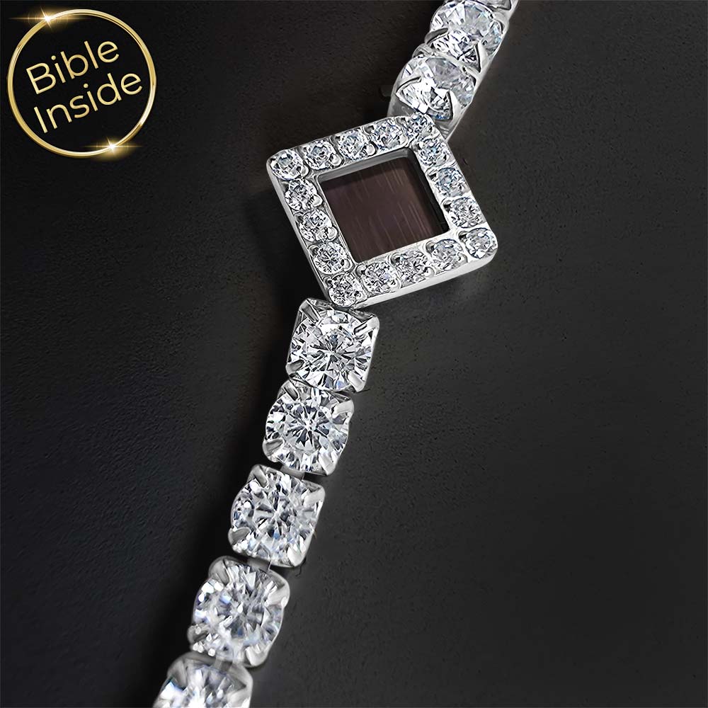 צמיד עם כל התנך בעיצוב טניס מעודן עם אבנים
