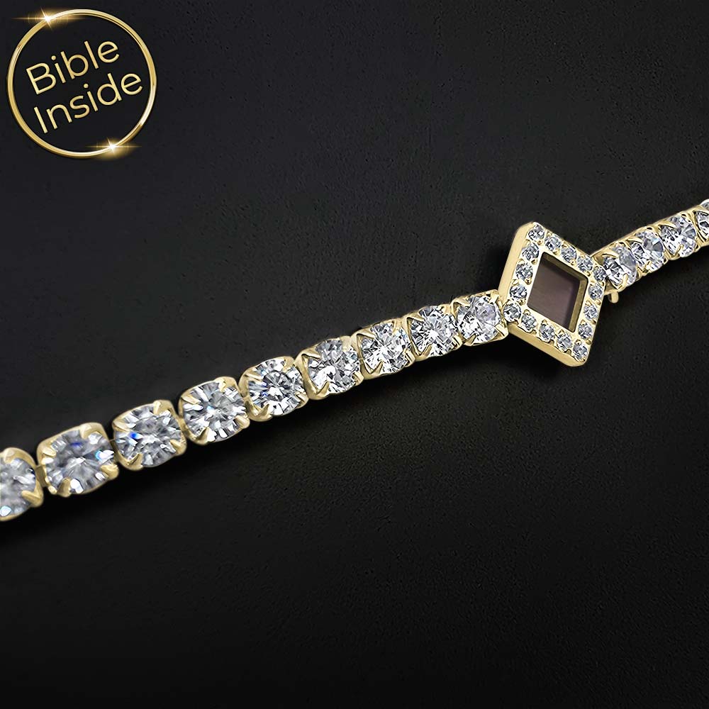 צמידי תנך טניס עם אבנים נוצצות – תכשיט רוחני לנשים
