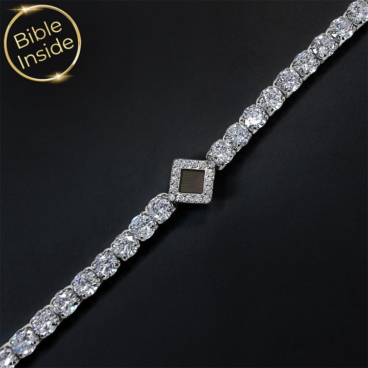 צמיד תנך לאישה טניס קלאסי עם אבנים גדולות – ננו תכשיטים
