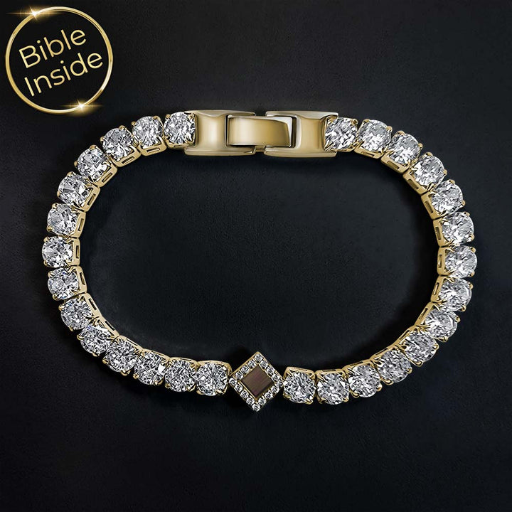 צמיד עם התנך, צמיד טניס מתנה אלגנטית לאישה מיוחדת