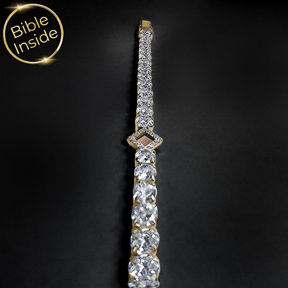 צמיד תנך לנשים – צמיד טניס עם שבב ננו תנ"ך זעיר