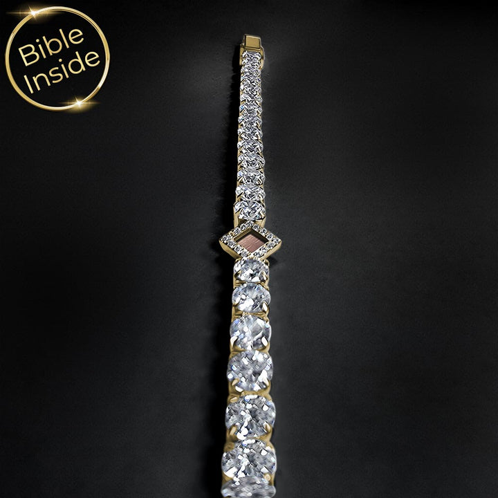 צמיד תנך לנשים – צמיד טניס עם שבב ננו תנ"ך זעיר