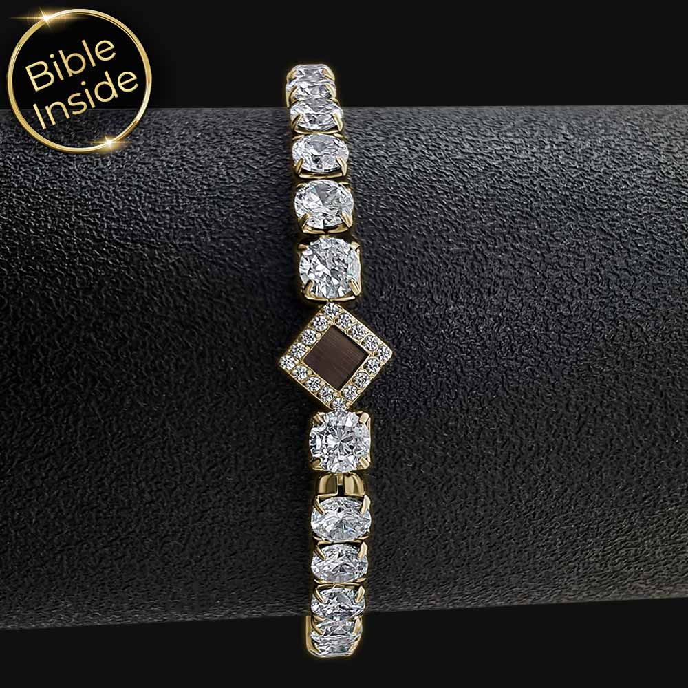 צמיד ננו בייבל לנשים, צמיד טניס עם שבב כתבי קודש