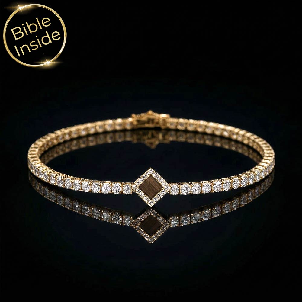 צמיד עם התנ"ך בעיצוב טניס - תכשיט יהודי נצחי