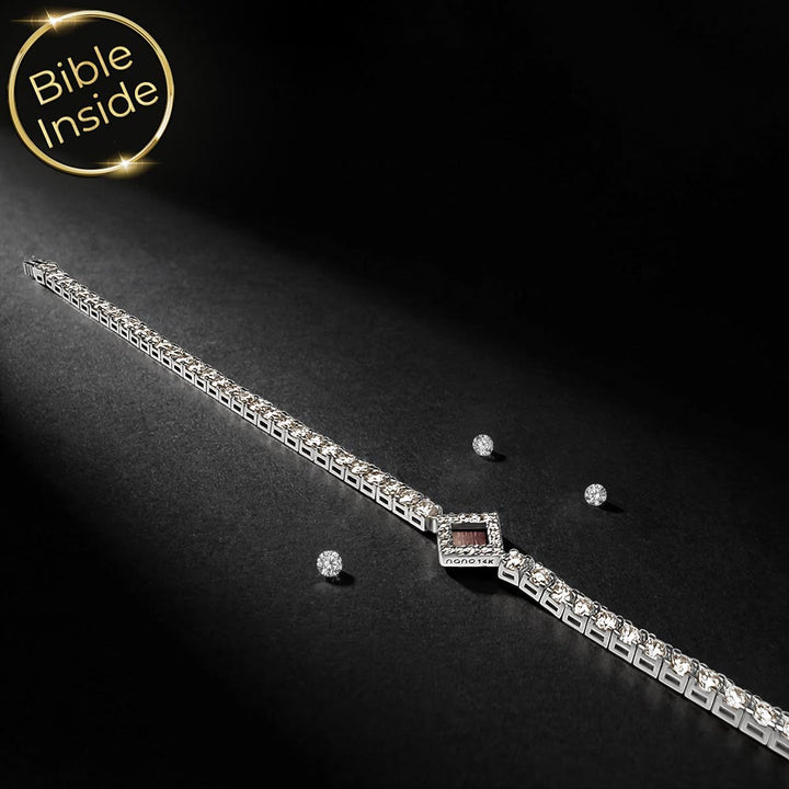 מתנה ייחודית - צמיד עם התנ"ך ויהלומי מעבדה 4 קראט