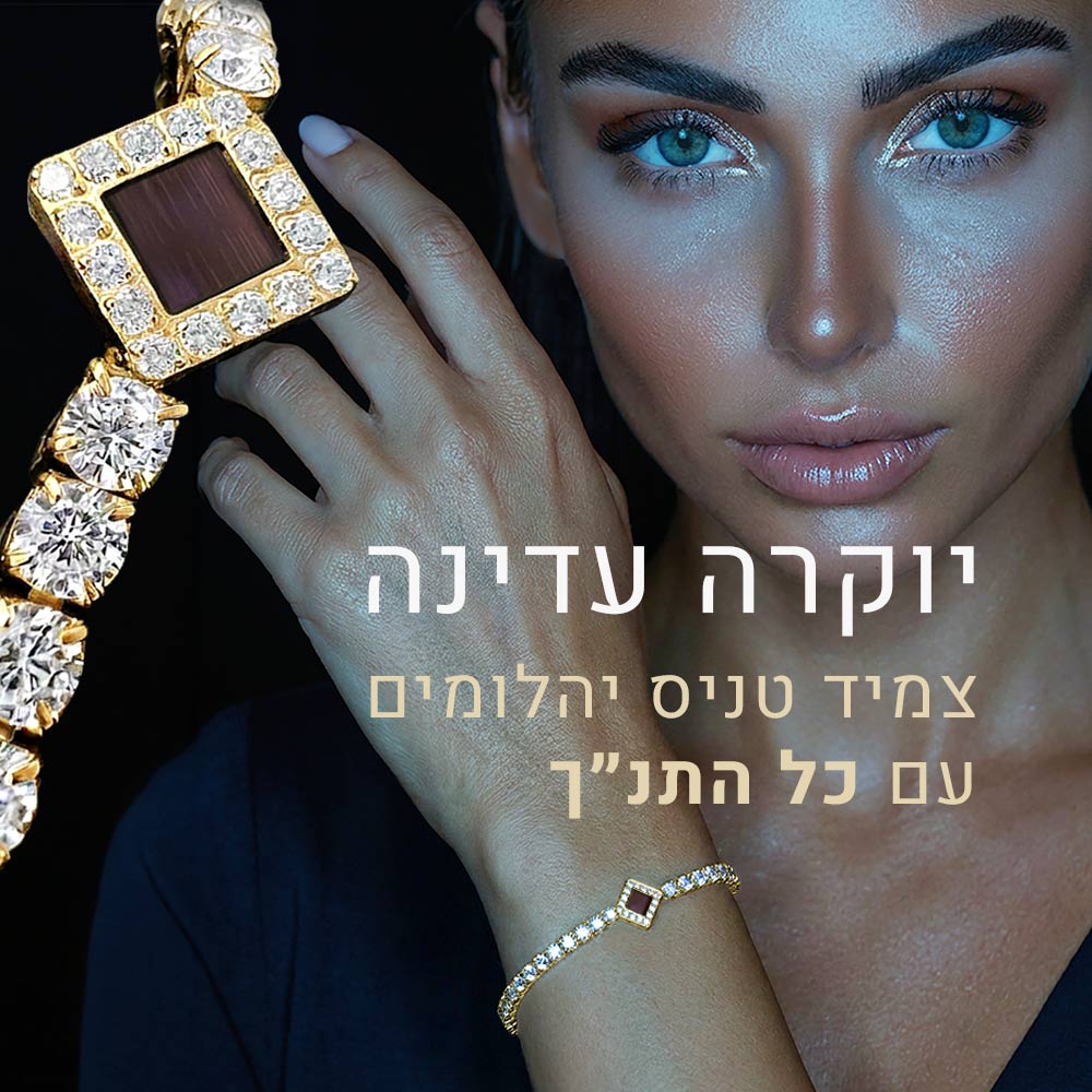 צמיד טניס יהלומים יוקרתי המכיל את כל 24 ספרי התנ
