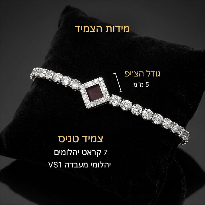 צמיד יהלומי מעבדה כמתנה מרגשת ובעלת משמעות לאישה אהובה בזהב לבן