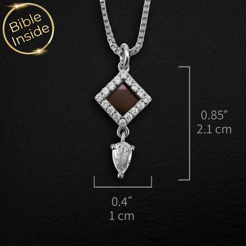 תכשיט מעוצב כסף לנשים עם ננו תנ"ך