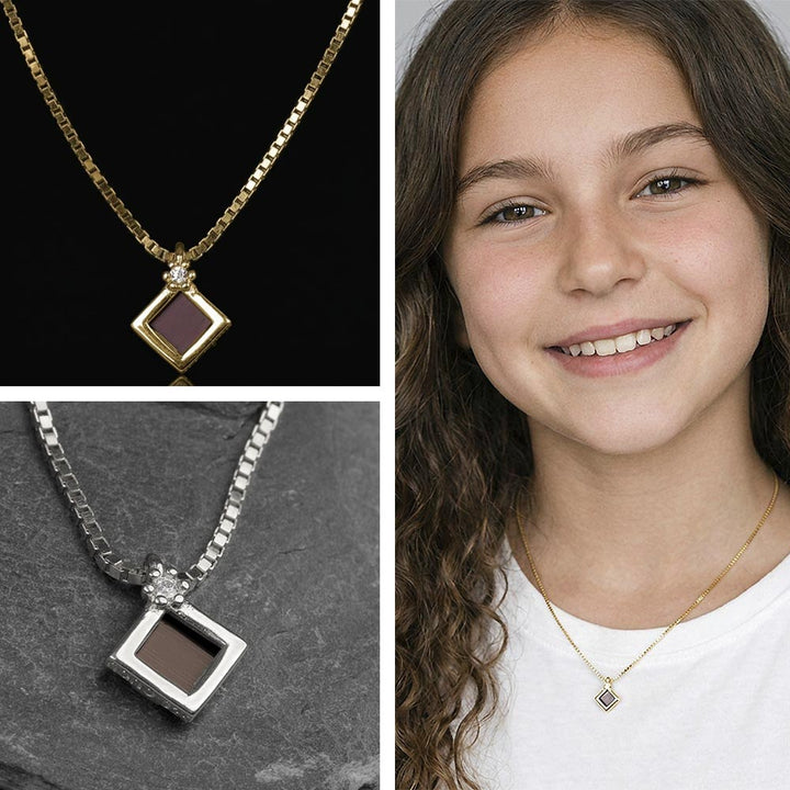 שרשרת לבת מצווה – מעוין עדין עם כל 24 הספרים