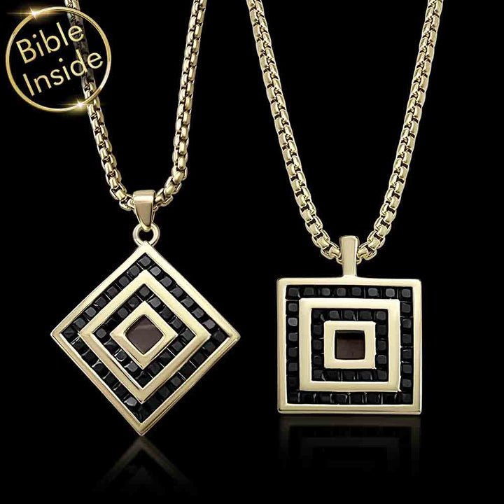 ום האהבה מתנה - סט תכשיטים לזוג עם ננו תנ"ך