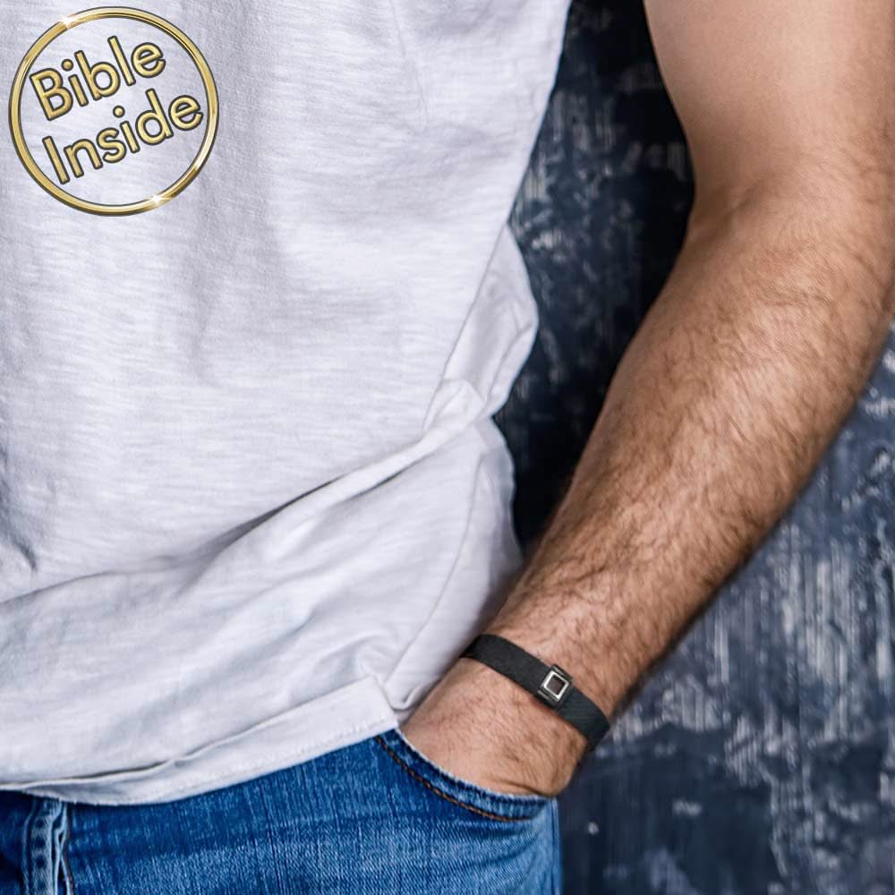 צמיד ננו תנך לגבר | 24 סיפרי התנ"ך בחריטה | מיי ננו תכשיטים