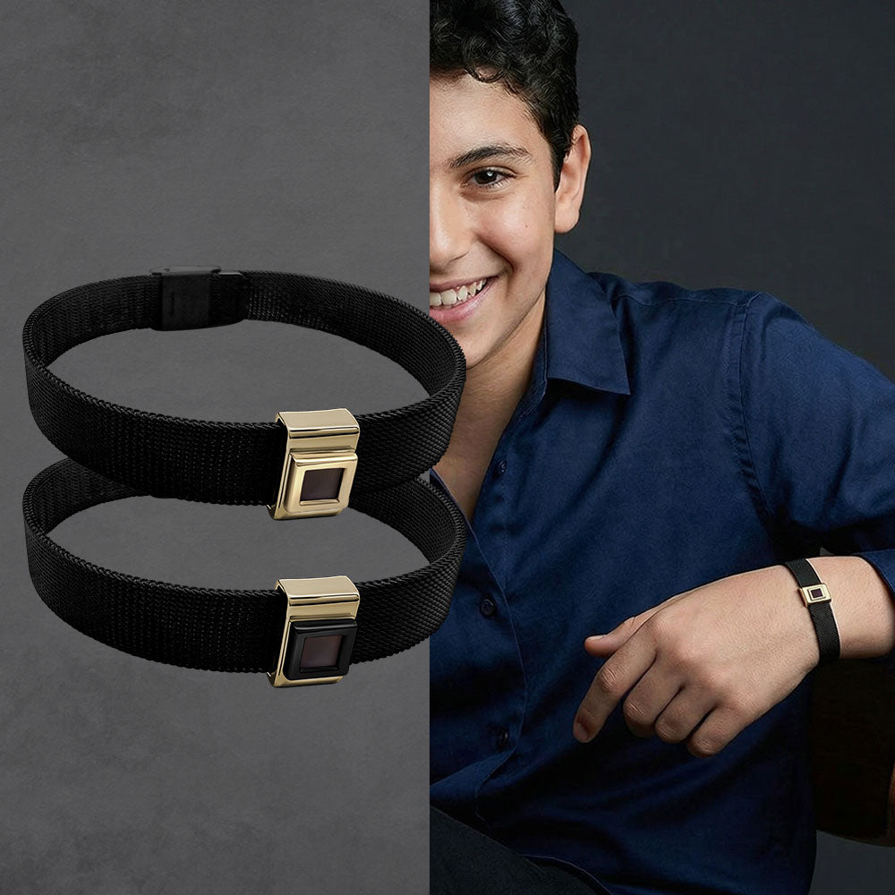 צמיד לבר מצווה — עיצוב גברי עם שבב בטכנולוגיה מתקדמת מבית שלמא