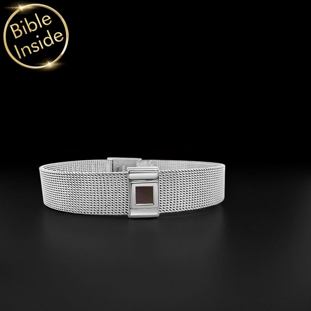 צמידי זהב לבן עם תנך | 24 סיפרי התנ"ך בחריטה | ננו תכשיטים