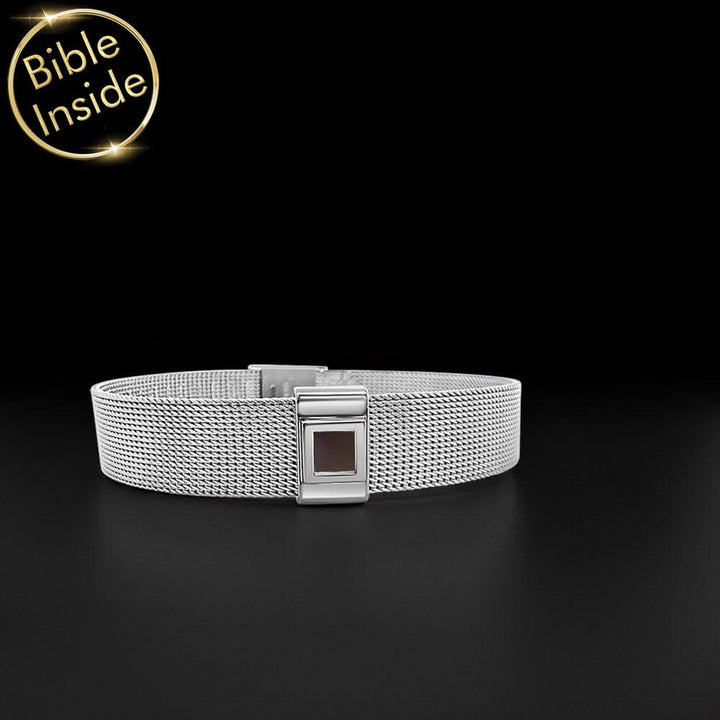 צמידי זהב לבן עם תנך | 24 סיפרי התנ"ך בחריטה | ננו תכשיטים