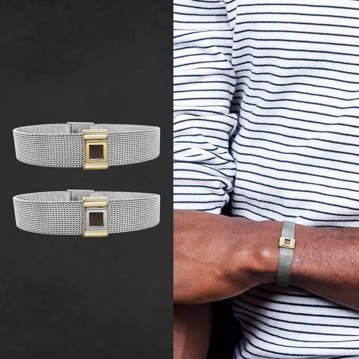 צמיד תנך לגבר עם שבב ננו מפלדת אל-חלד – תכשיט יהודי מודרני