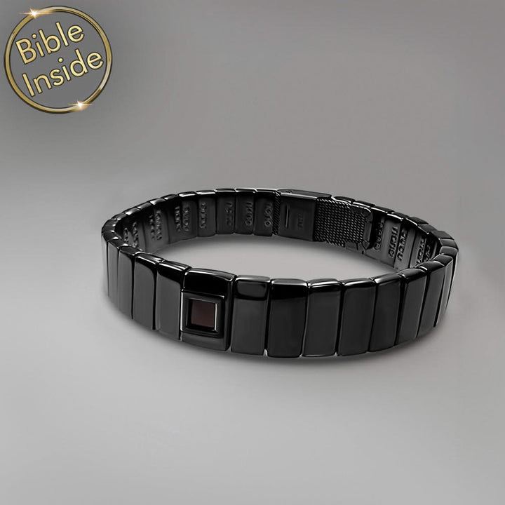 צמיד יפה לגבר עם כל התנ"ך משובץ | ננו תכשיטים