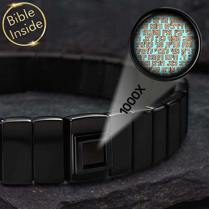 צמידים לגבר עם כל התנ"ך משובץ | ננו תכשיטים