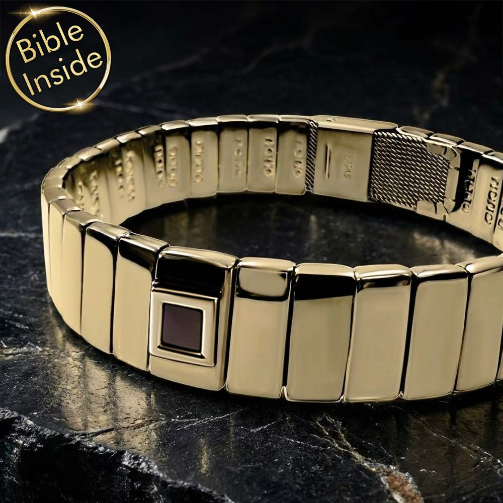 צמיד זהב יוקרתי לגבר עם כל התנך