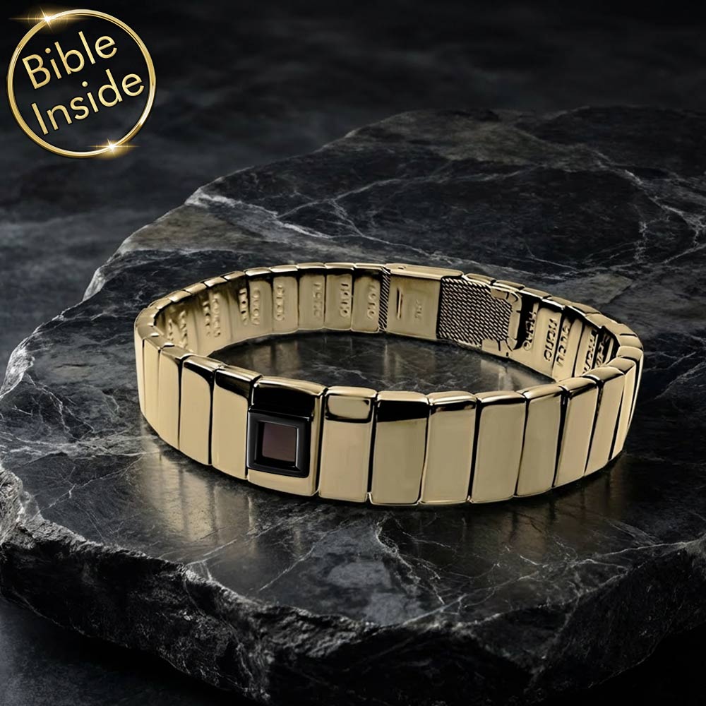 תכשיטי גולדפילד לגבר עם כל התנ"ך משובץ