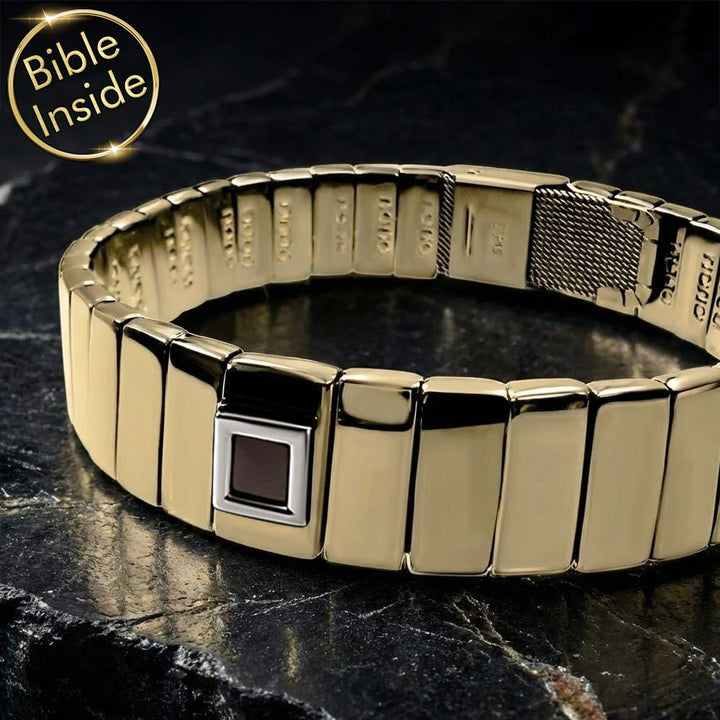 צמיד זהב לגבר עם כל התנך בפנים