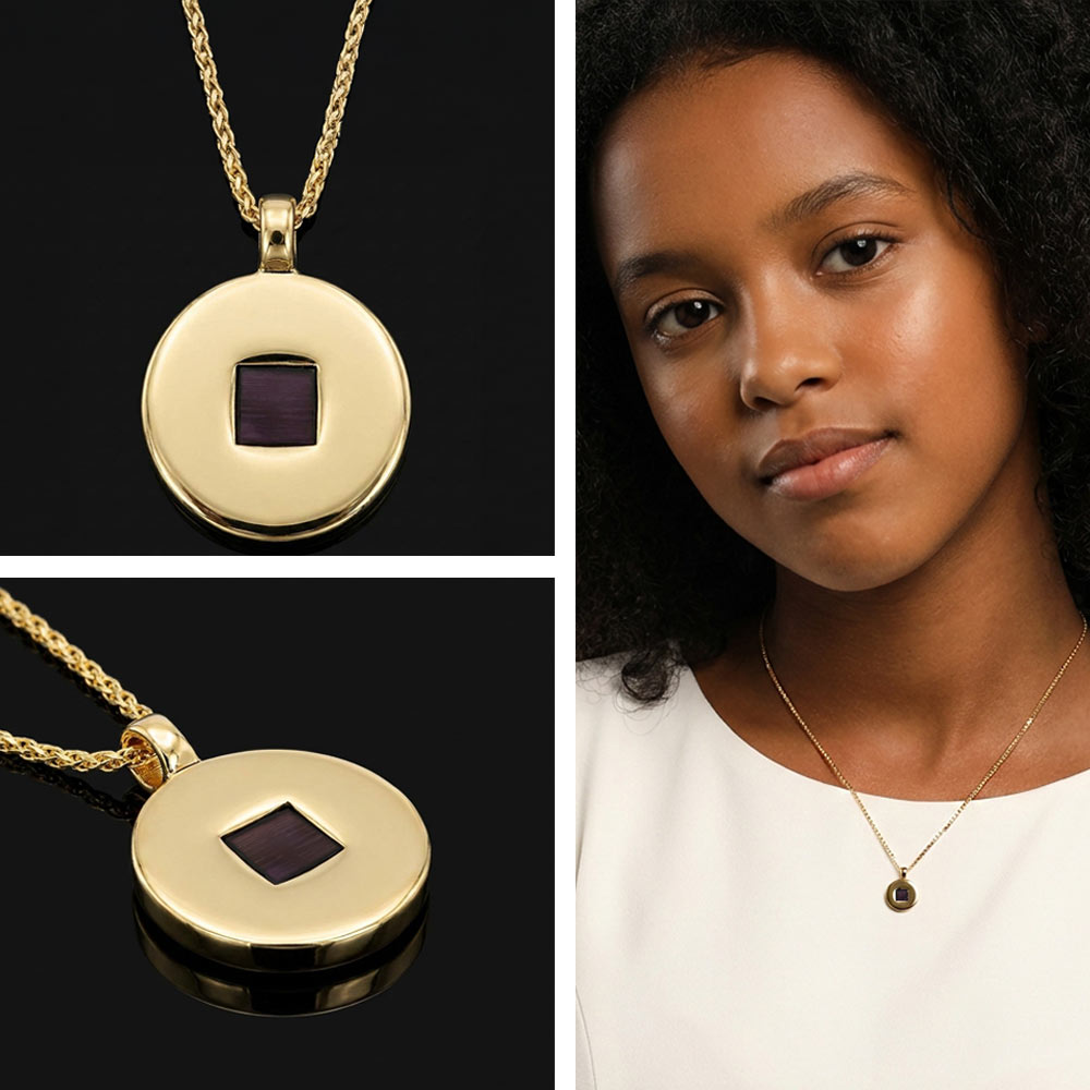 שרשרת זהב מתנה לבת מצווה – תליון עגול עם 24 ספרי התנ"ך מבית שלמא